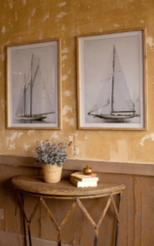 Framed Sailboat Art Prints - Set Of Two