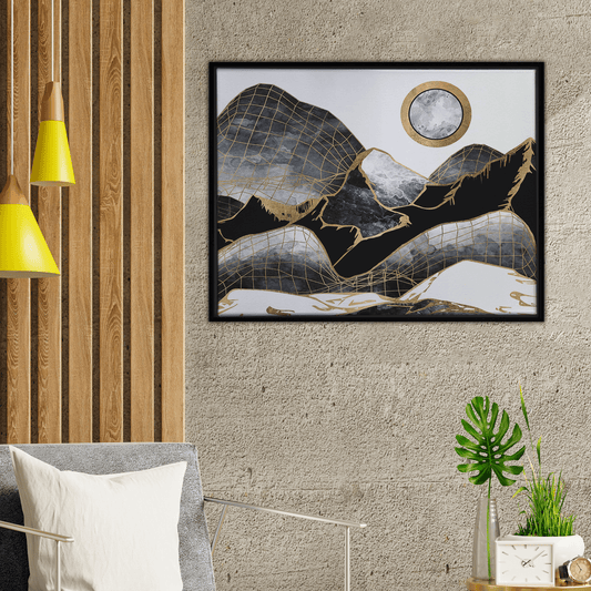 Modern Framed Sunset Art Print In Multi-Colours