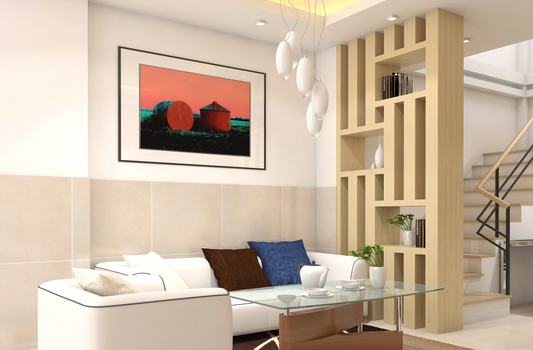 Grain Silos Modern Pop Art Canvas Print