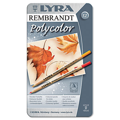 Lyra 2001120 Artist Colored Woodcase Pencils  Assorted  12 per Pack